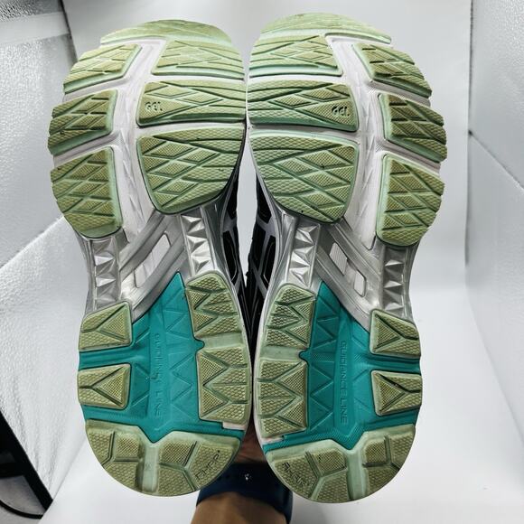 Asics GT-1000 6 VI Black Atlantis Green Womens 10 Running Shoes Trainers T7A9N - Picture 7 of 8